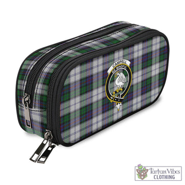 Campbell of Cawdor Dress Tartan Pen and Pencil Case with Family Crest