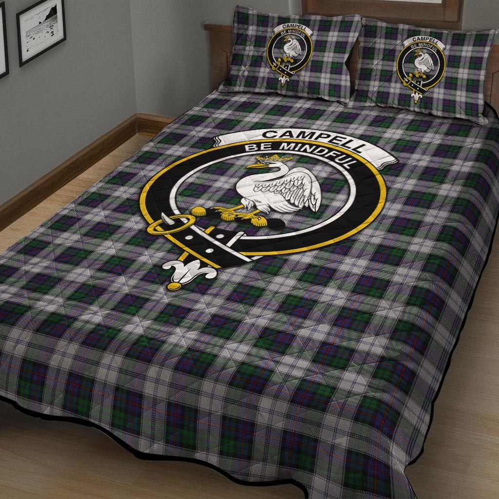 Campbell of Cawdor Dress Tartan Quilt Bed Set with Family Crest - Tartan Vibes Clothing