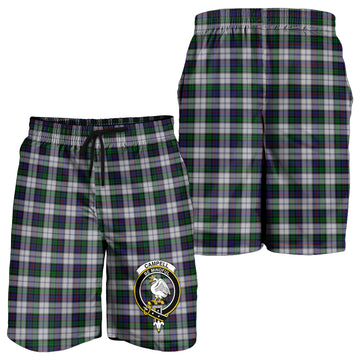 Campbell of Cawdor Dress Tartan Mens Shorts with Family Crest