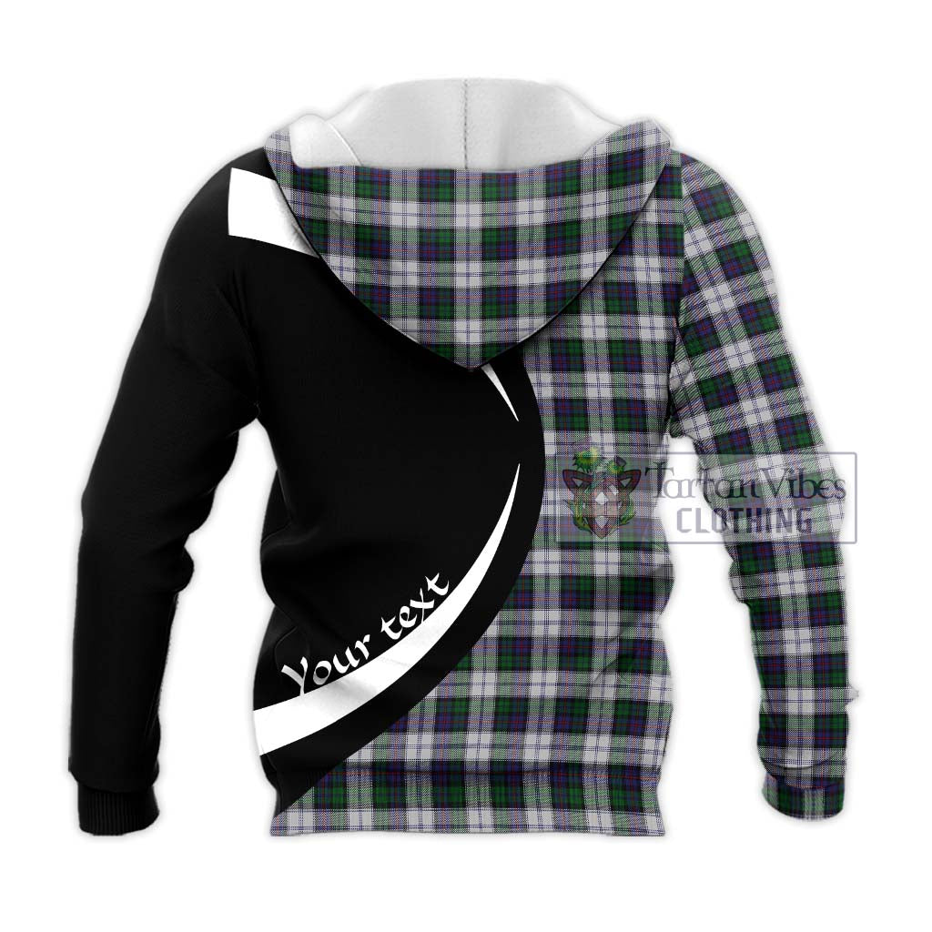 Campbell of Cawdor Dress Tartan Knitted Hoodie with Family Crest Circle Style - Tartan Vibes Clothing