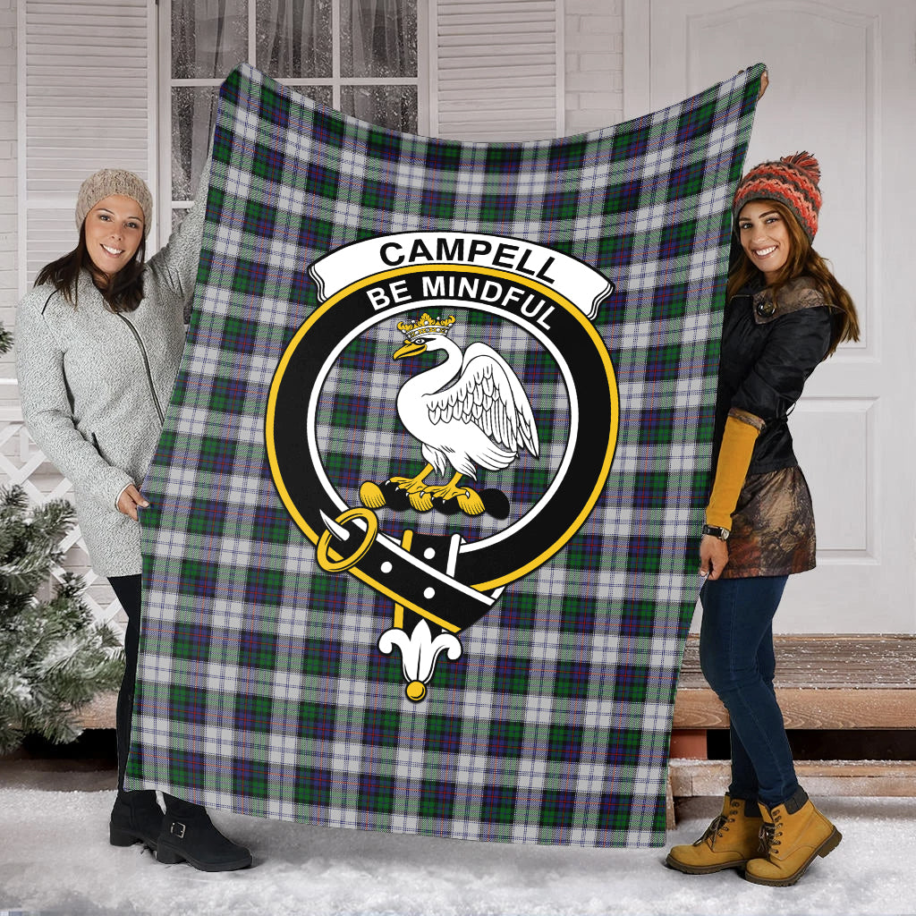 Campbell of Cawdor Dress Tartan Blanket with Family Crest - Tartan Vibes Clothing