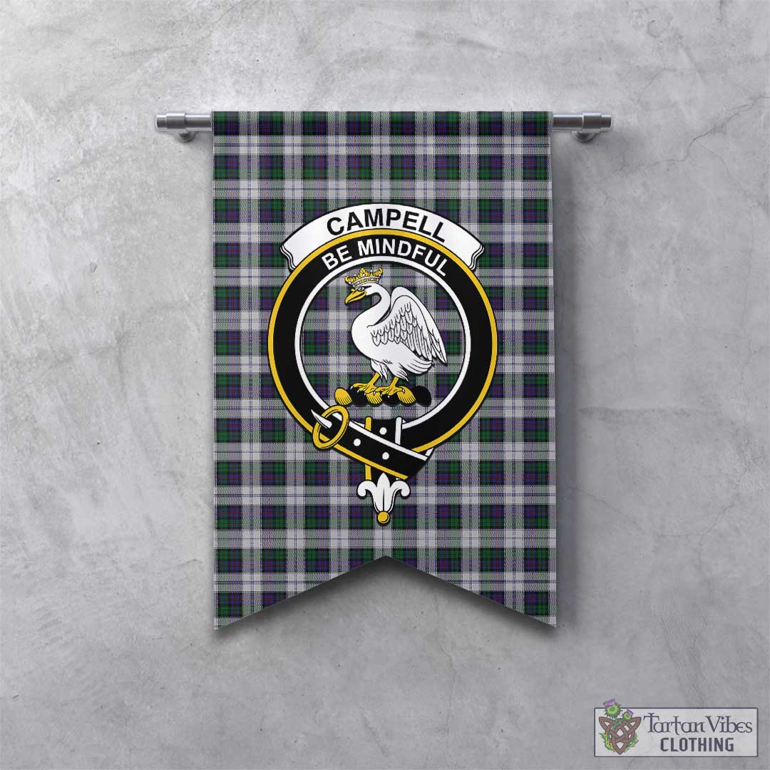 Tartan Vibes Clothing Campbell of Cawdor Dress Tartan Gonfalon, Tartan Banner with Family Crest