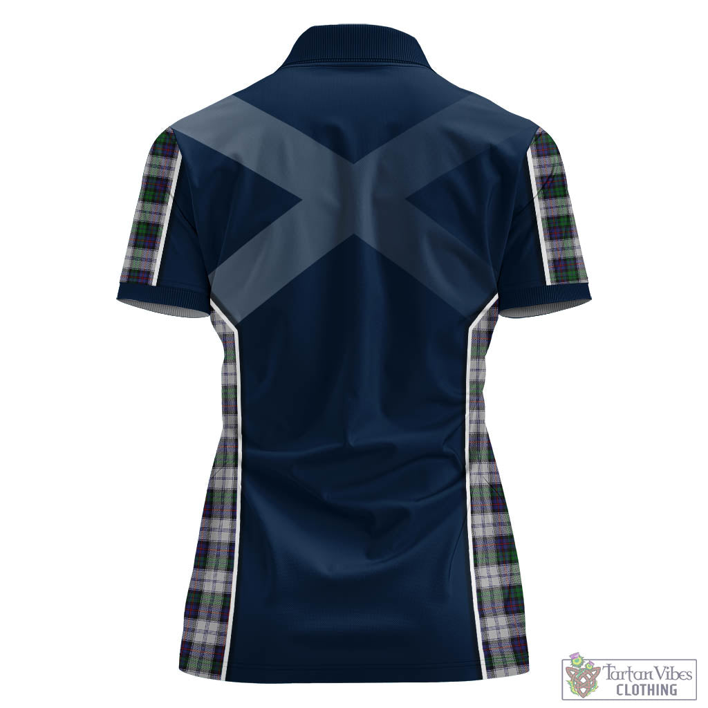 Campbell of Cawdor Dress Tartan Women's Polo Shirt with Family Crest and Lion Rampant Vibes Sport Style - Tartan Vibes Clothing