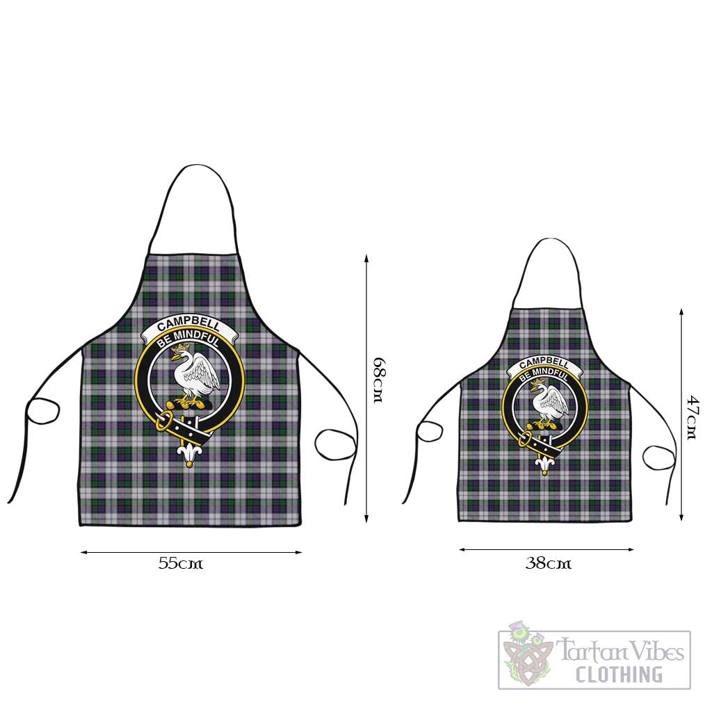 Campbell of Cawdor Dress Tartan Apron with Family Crest Black L 55x68 cm - Tartan Vibes Clothing