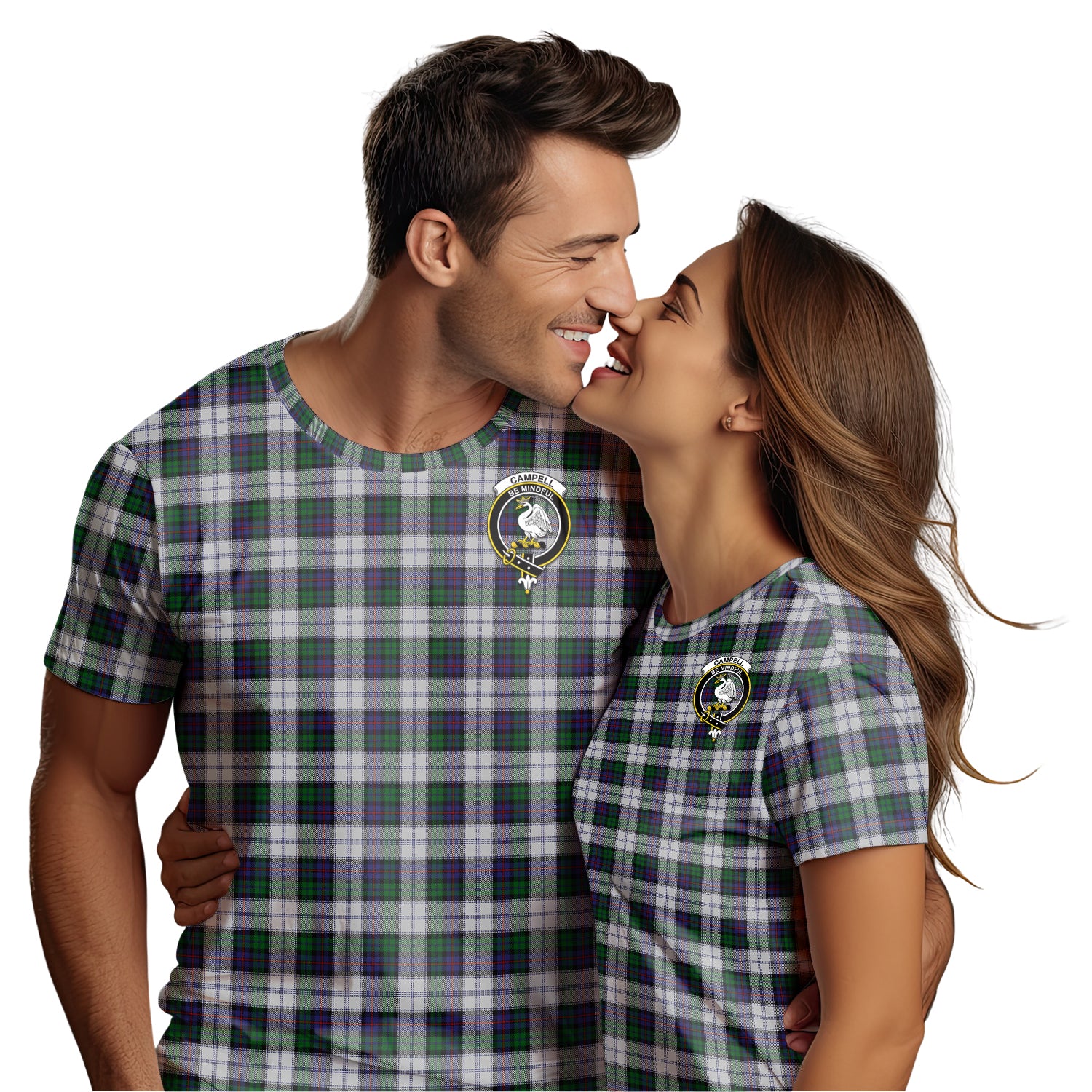 Campbell of Cawdor Dress Tartan T-Shirt with Family Crest - Tartan Vibes Clothing