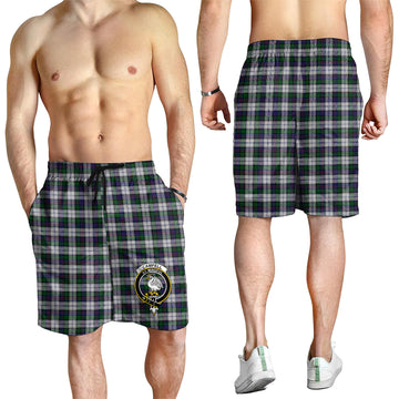 Campbell of Cawdor Dress Tartan Mens Shorts with Family Crest