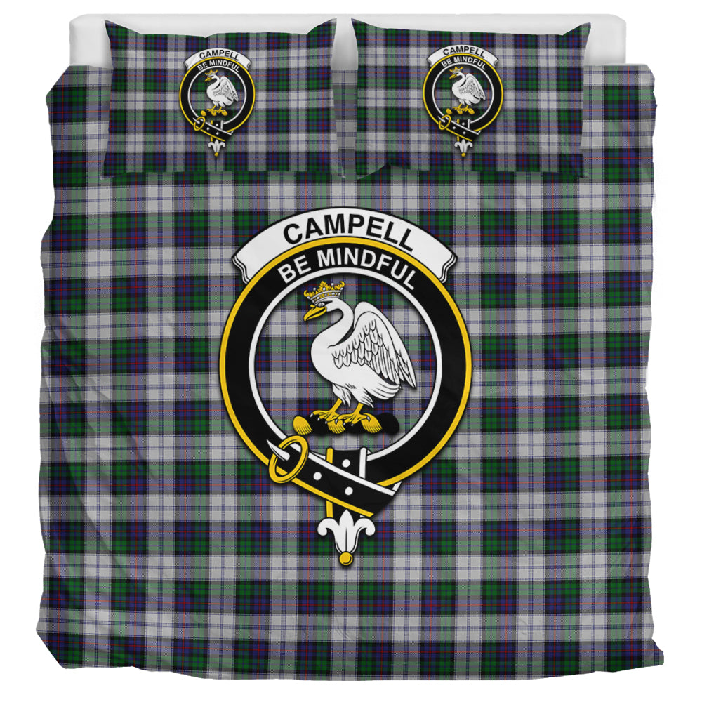 Campbell of Cawdor Dress Tartan Bedding Set with Family Crest UK Bedding Set UK Super King 104*94 inch - Tartan Vibes Clothing