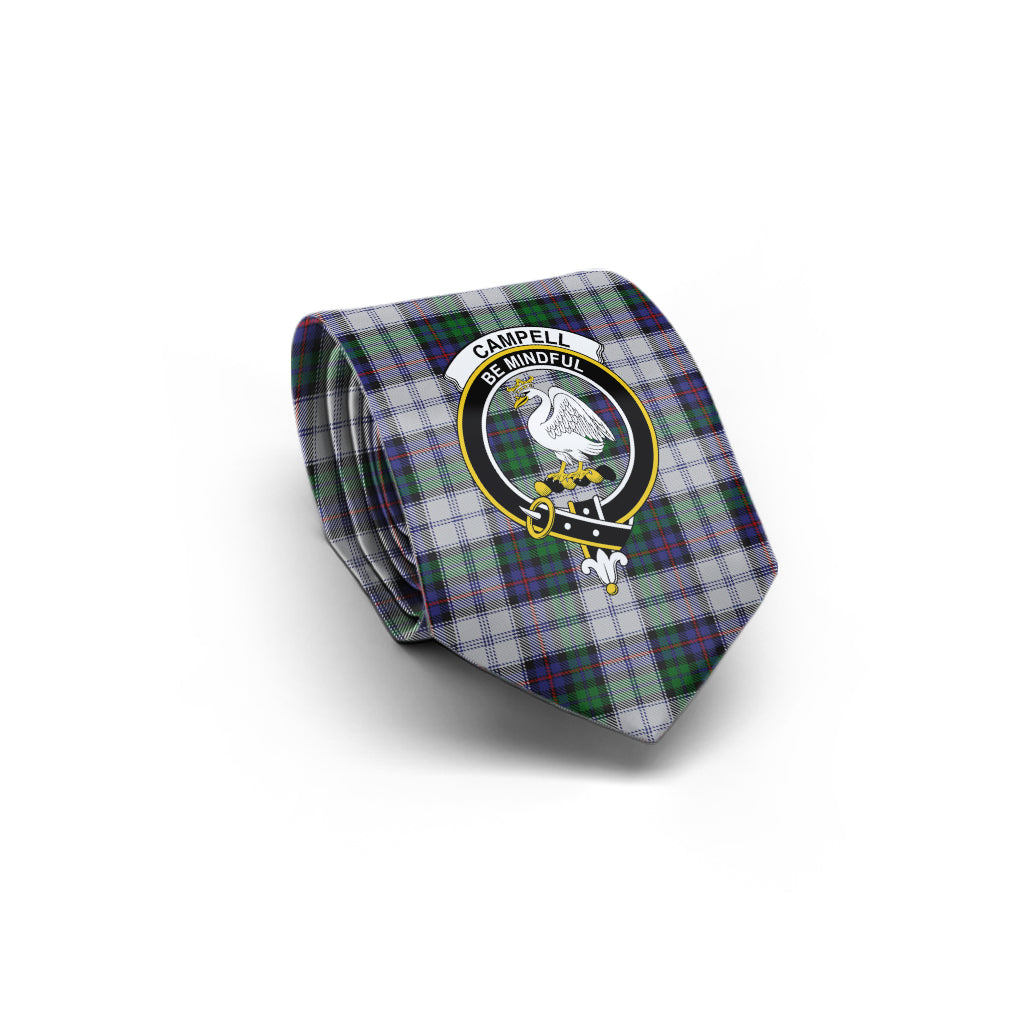 Campbell of Cawdor Dress Tartan Classic Necktie with Family Crest - Tartan Vibes Clothing