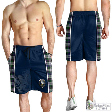 Campbell of Cawdor Dress Tartan Men's Shorts with Family Crest and Lion Rampant Vibes Sport Style