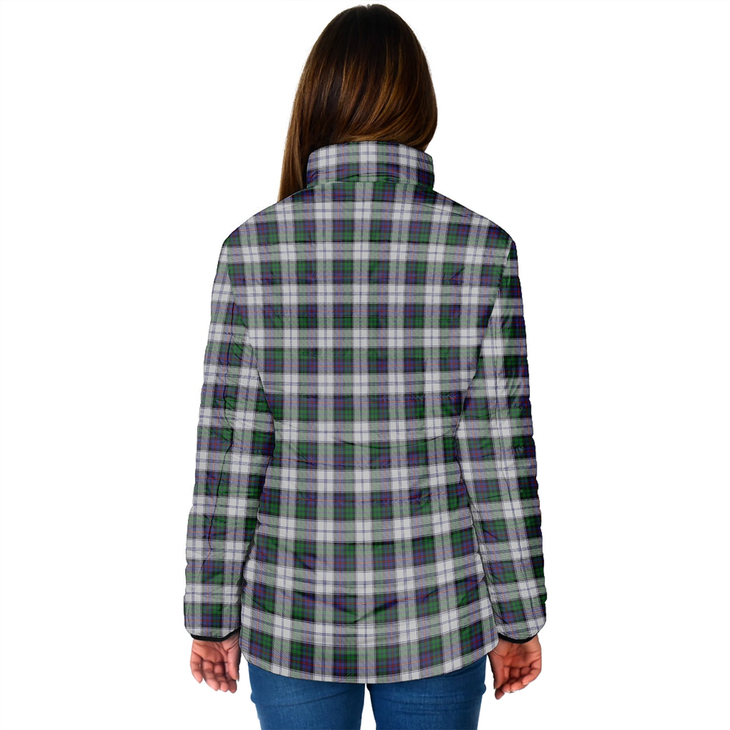 Campbell of Cawdor Dress Tartan Padded Jacket with Family Crest - Tartan Vibes Clothing