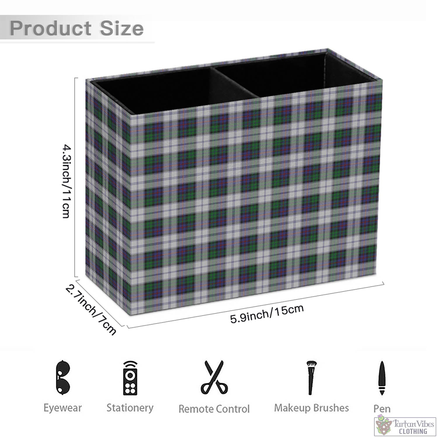 Tartan Vibes Clothing Campbell of Cawdor Dress Tartan Pen Holder