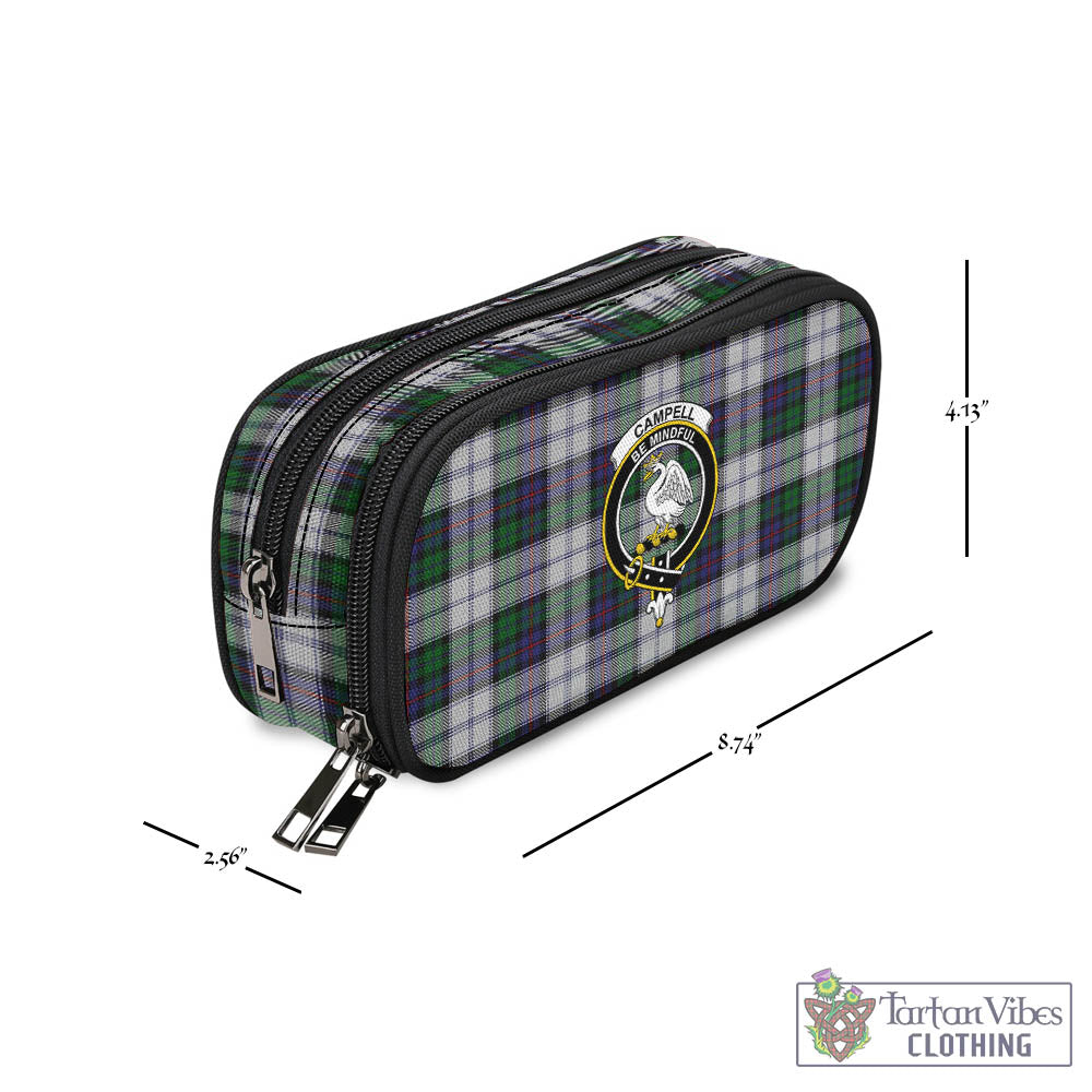 Tartan Vibes Clothing Campbell of Cawdor Dress Tartan Pen and Pencil Case with Family Crest