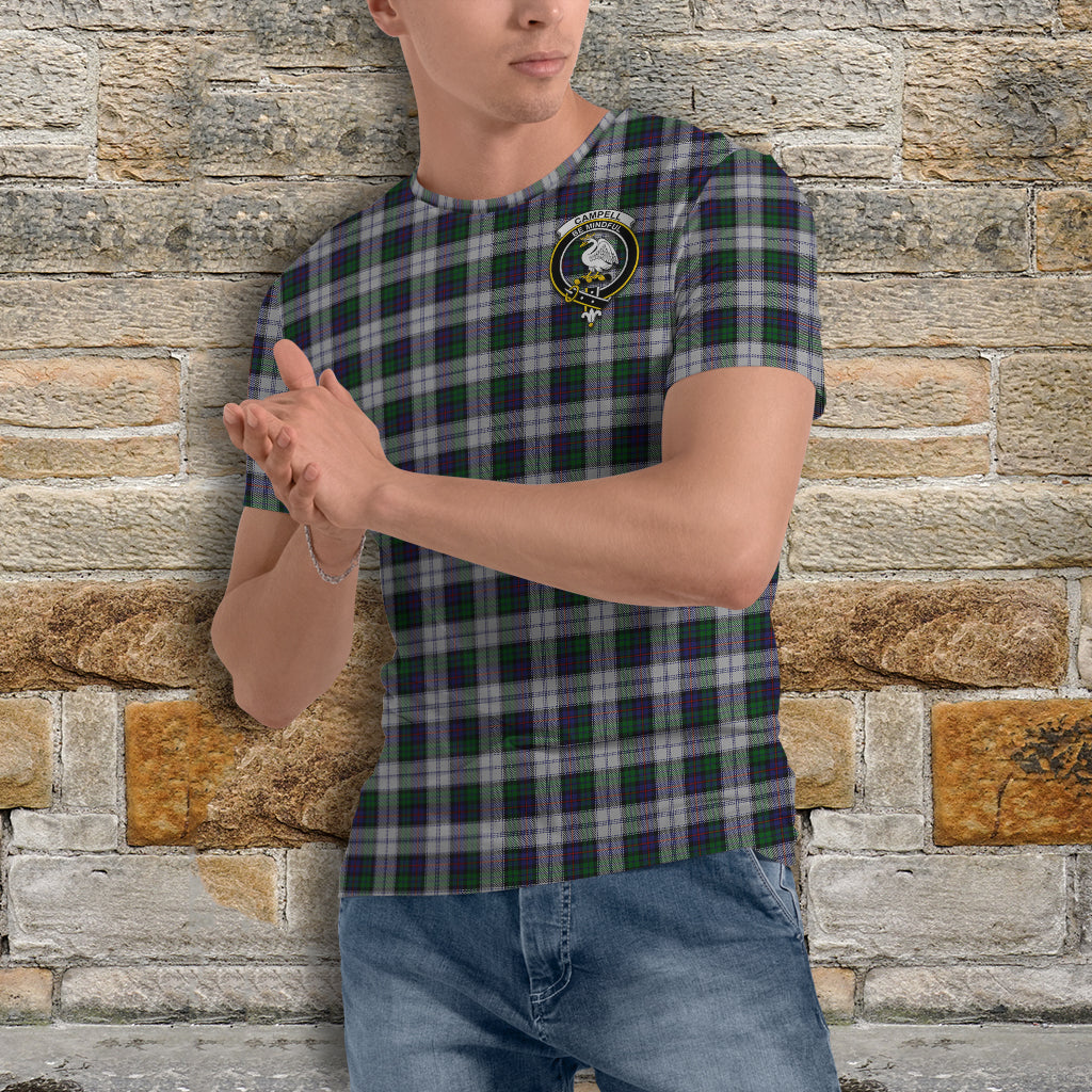 Campbell of Cawdor Dress Tartan T-Shirt with Family Crest - Tartan Vibes Clothing