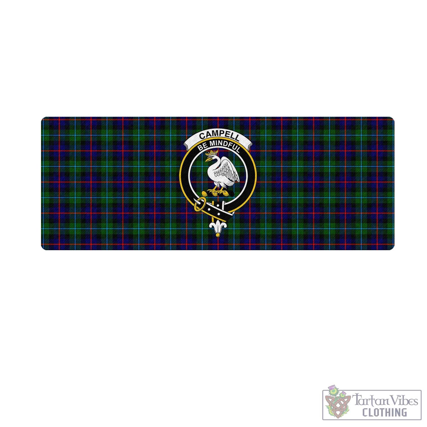 Tartan Vibes Clothing Campbell of Cawdor Modern Tartan Mouse Pad with Family Crest