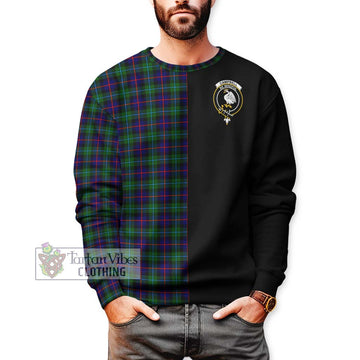 Campbell of Cawdor Modern Tartan Sweatshirt with Family Crest and Half Of Me Style