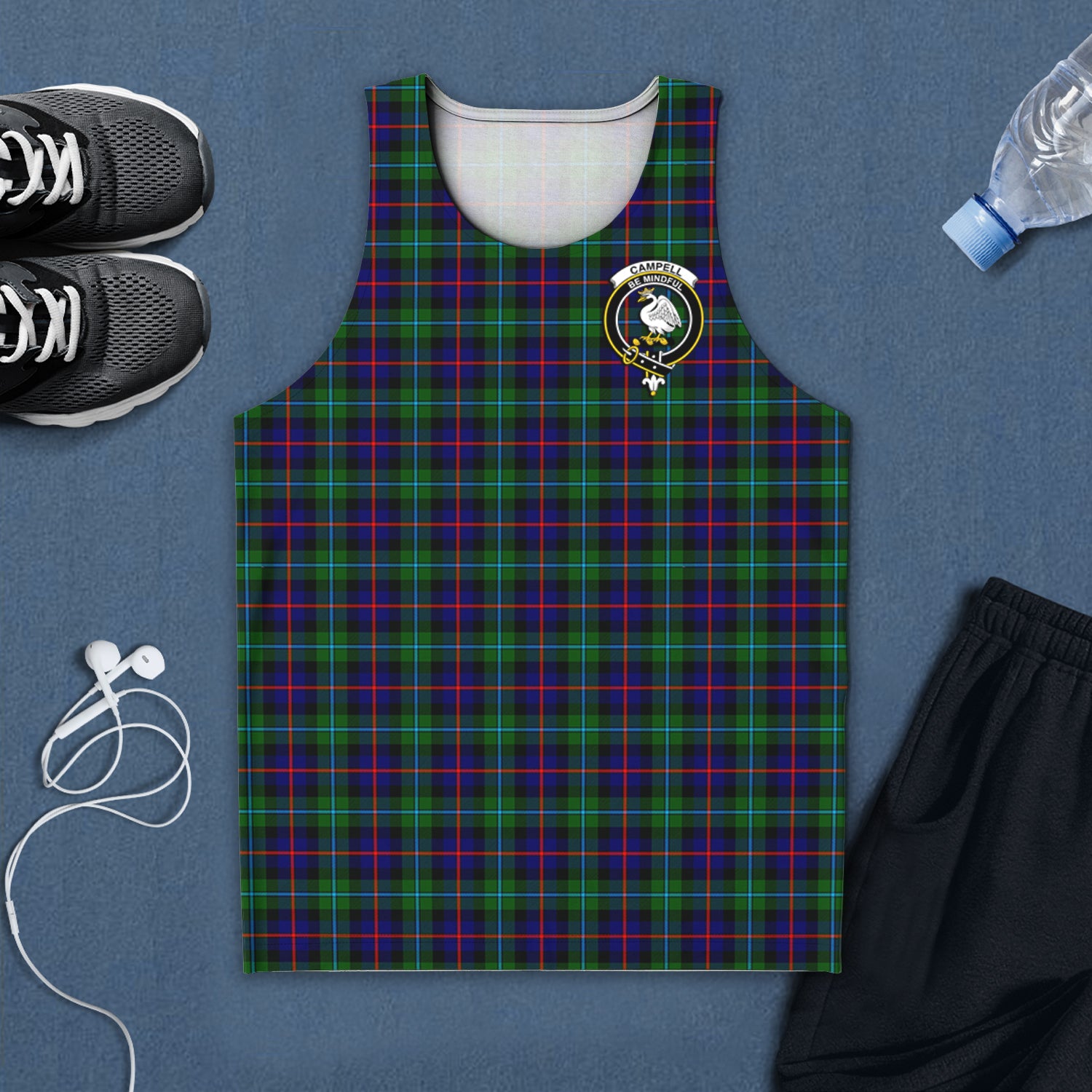 campbell-of-cawdor-modern-tartan-mens-tank-top-with-family-crest