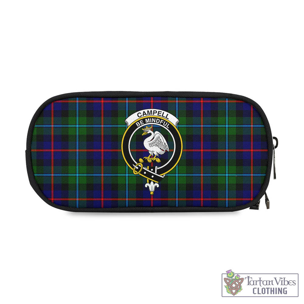 Tartan Vibes Clothing Campbell of Cawdor Modern Tartan Pen and Pencil Case with Family Crest