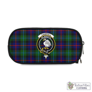 Campbell of Cawdor Modern Tartan Pen and Pencil Case with Family Crest