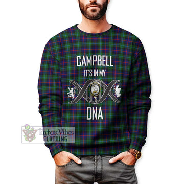 Campbell of Cawdor Modern Tartan Sweatshirt with Family Crest DNA In Me Style