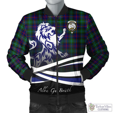 Campbell of Cawdor Modern Tartan Bomber Jacket with Alba Gu Brath Regal Lion Emblem