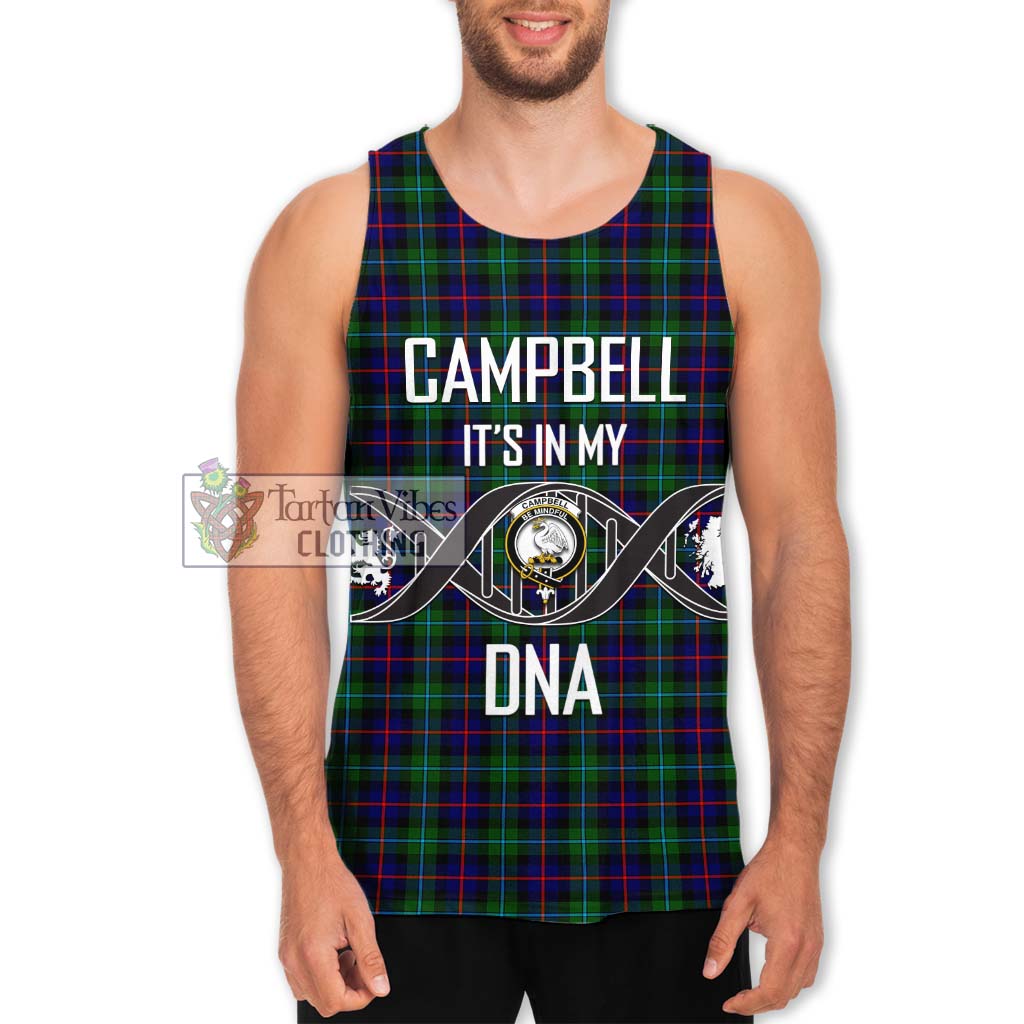 Tartan Vibes Clothing Campbell of Cawdor Modern Tartan Men's Tank Top with Family Crest DNA In Me Style