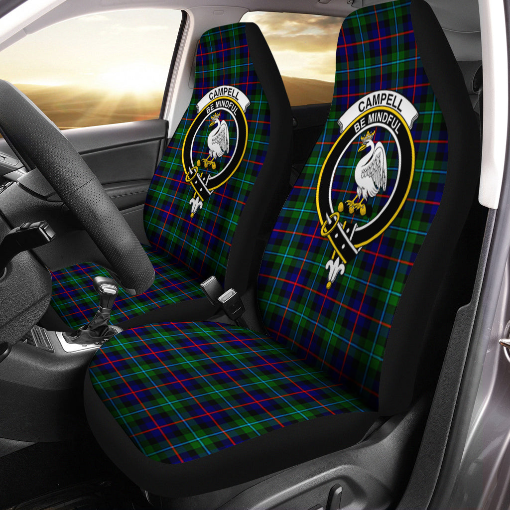 Campbell of Cawdor Modern Tartan Car Seat Cover with Family Crest One Size - Tartanvibesclothing