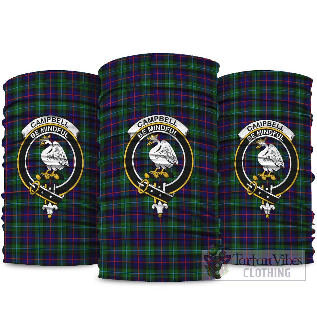 Campbell of Cawdor Modern Tartan Neck Gaiters, Tartan Bandanas, Tartan Head Band with Family Crest