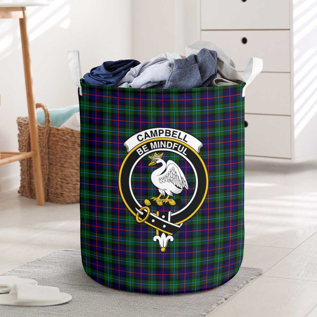 Tartan Vibes Clothing Campbell of Cawdor Modern Tartan Laundry Basket with Family Crest