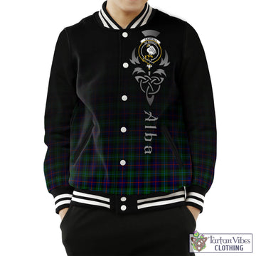 Campbell of Cawdor Modern Tartan Baseball Jacket Featuring Alba Gu Brath Family Crest Celtic Inspired