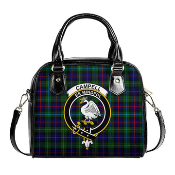 Campbell of Cawdor Modern Tartan Shoulder Handbags with Family Crest