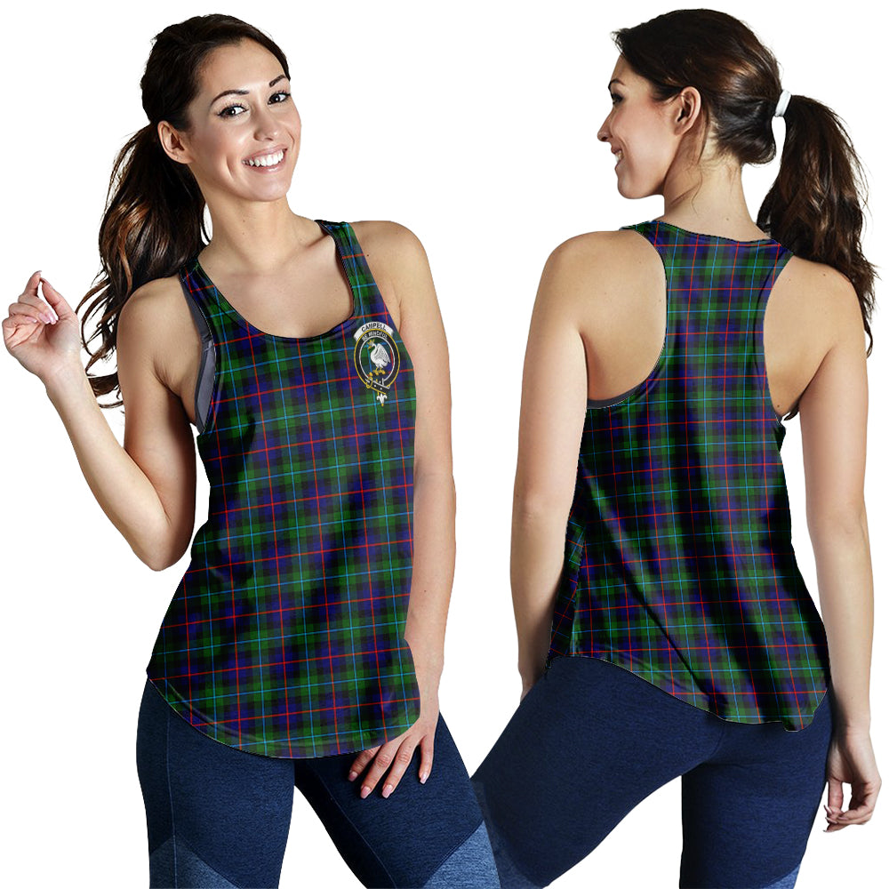 campbell-of-cawdor-modern-tartan-women-racerback-tanks-with-family-crest