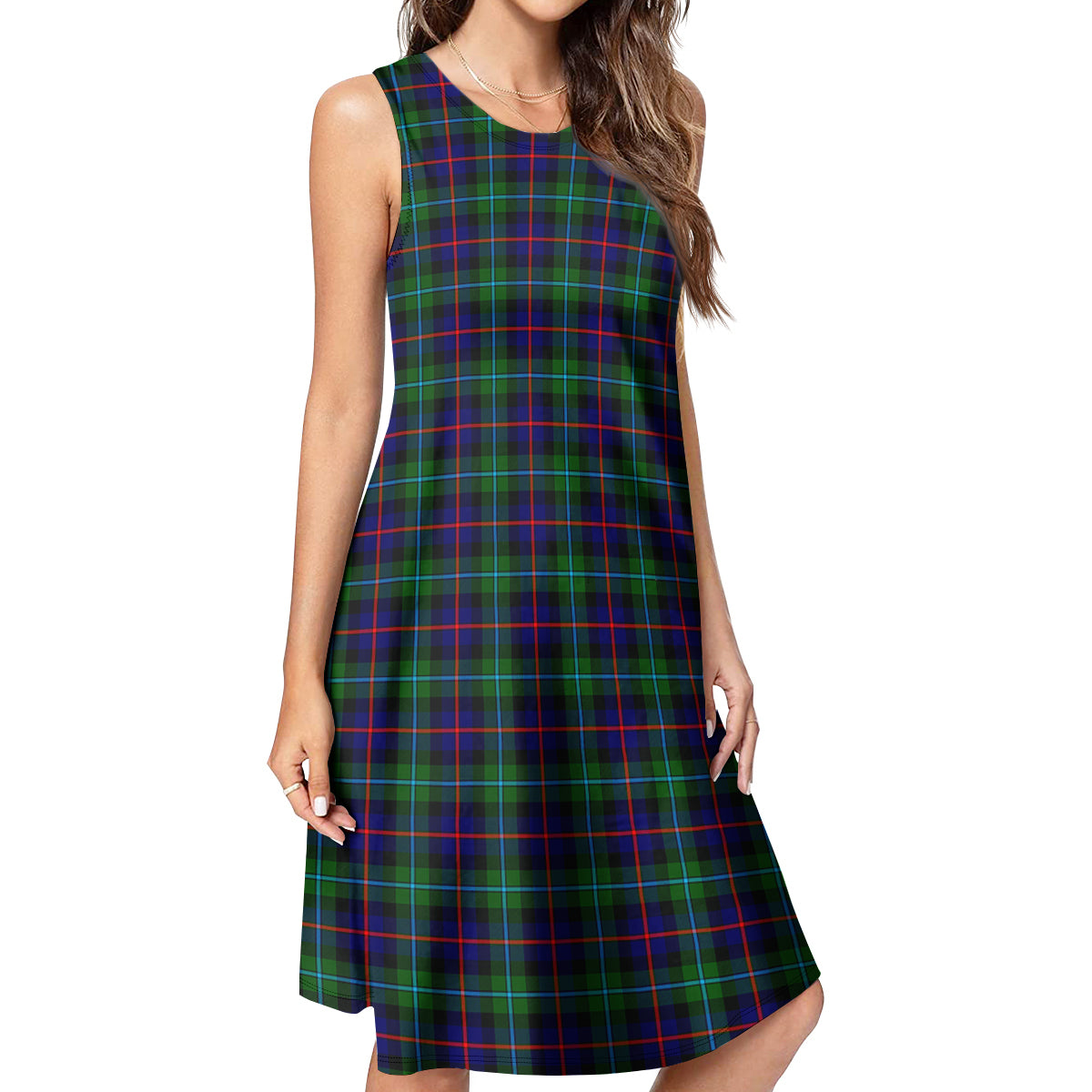 Campbell of Cawdor Modern Tartan Womens Casual Dresses - Tartanvibesclothing