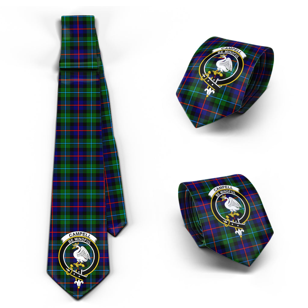 Campbell of Cawdor Modern Tartan Classic Necktie with Family Crest Necktie One Size - Tartan Vibes Clothing