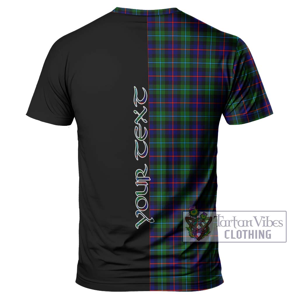 Tartan Vibes Clothing Campbell of Cawdor Modern Tartan T-Shirt with Family Crest and Half Of Me Style