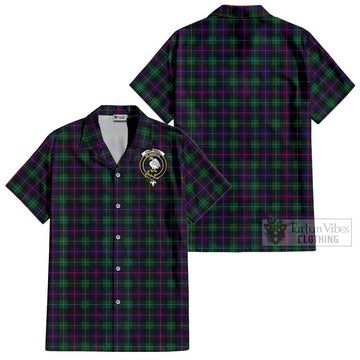 Campbell of Cawdor Modern Tartan Cotton Hawaiian Shirt with Family Crest