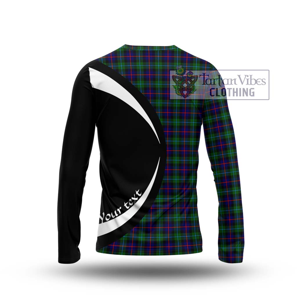 Tartan Vibes Clothing Campbell of Cawdor Modern Tartan Long Sleeve T-Shirt with Family Crest Circle Style