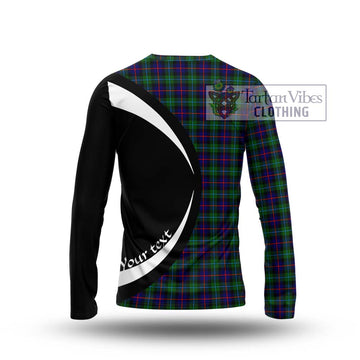 Campbell of Cawdor Modern Tartan Long Sleeve T-Shirt with Family Crest Circle Style