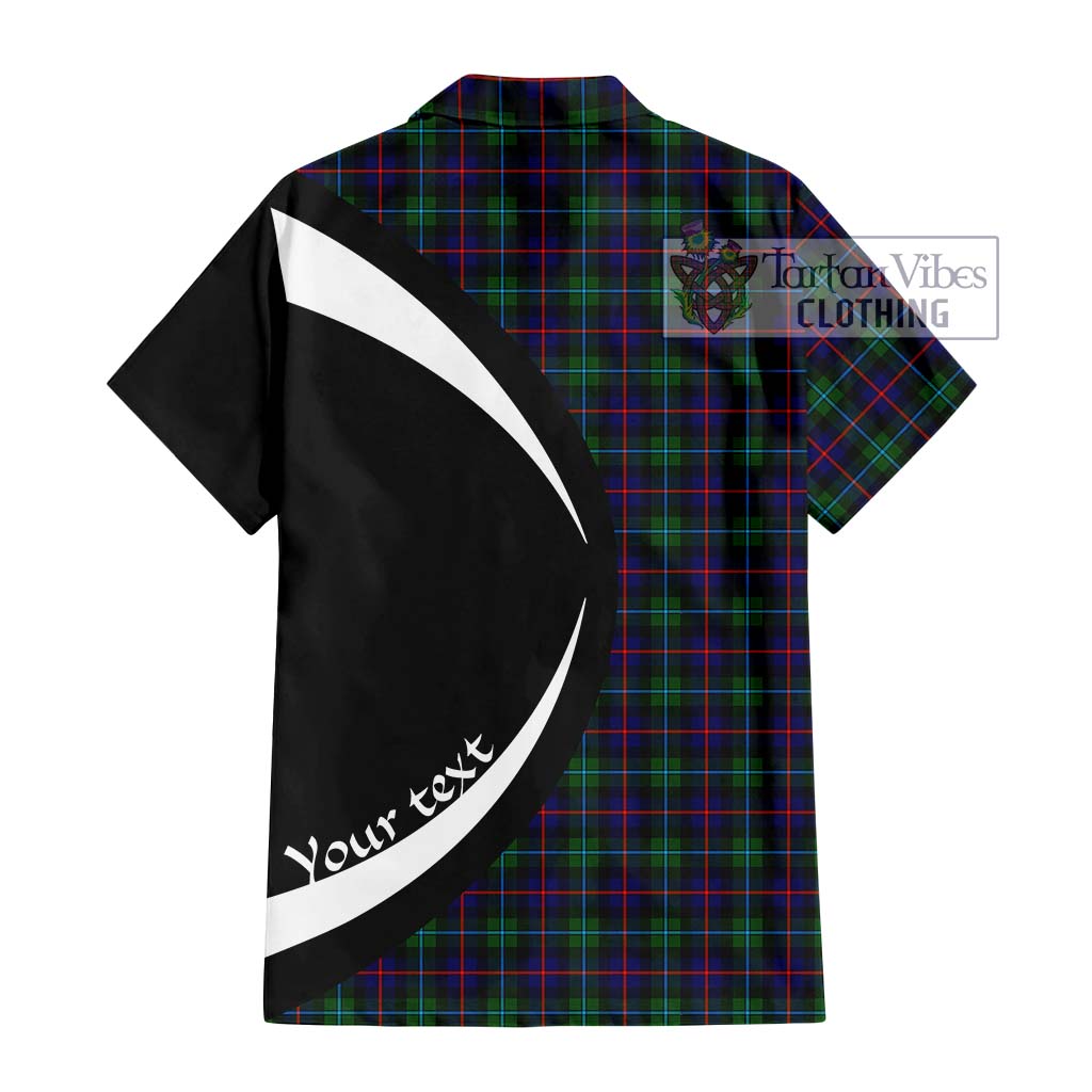 Tartan Vibes Clothing Campbell of Cawdor Modern Tartan Short Sleeve Button Up with Family Crest Circle Style