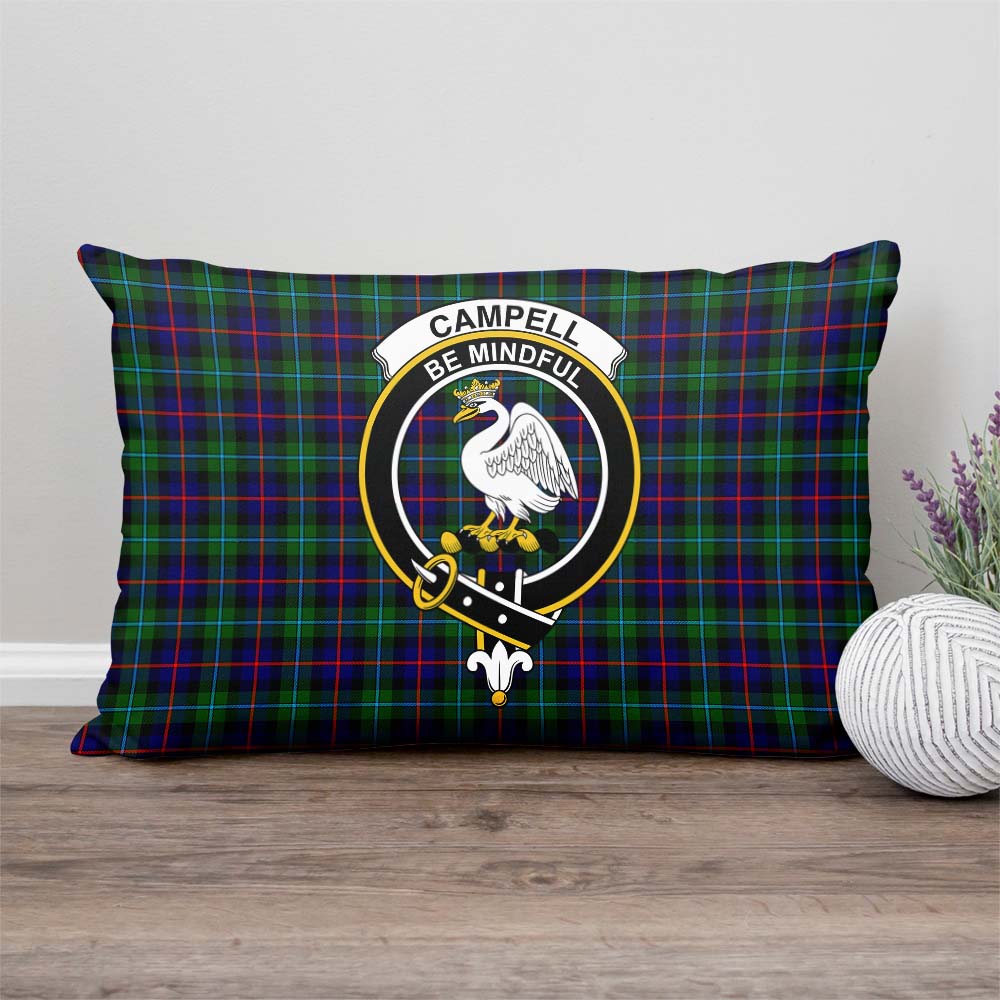 Campbell of Cawdor Modern Tartan Pillow Cover with Family Crest Rectangle Pillow Cover - Tartanvibesclothing