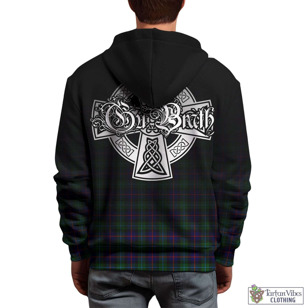 Tartan Vibes Clothing Campbell of Cawdor Modern Tartan Hoodie Featuring Alba Gu Brath Family Crest Celtic Inspired