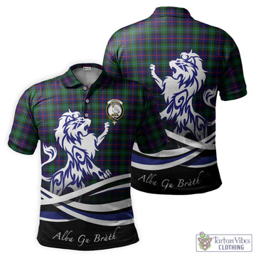 Campbell of Cawdor Modern Tartan Polo Shirt with Alba Gu Brath Regal Lion Emblem