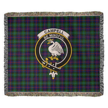 Campbell of Cawdor Modern Tartan Woven Blanket with Family Crest