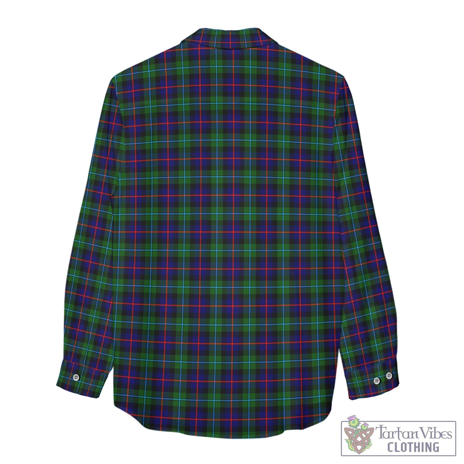 Tartan Vibes Clothing Campbell of Cawdor Modern Tartan Womens Casual Shirt with Family Crest