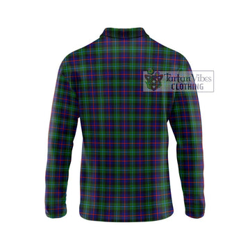 Campbell of Cawdor Modern Tartan Long Sleeve Polo Shirt with Family Crest DNA In Me Style