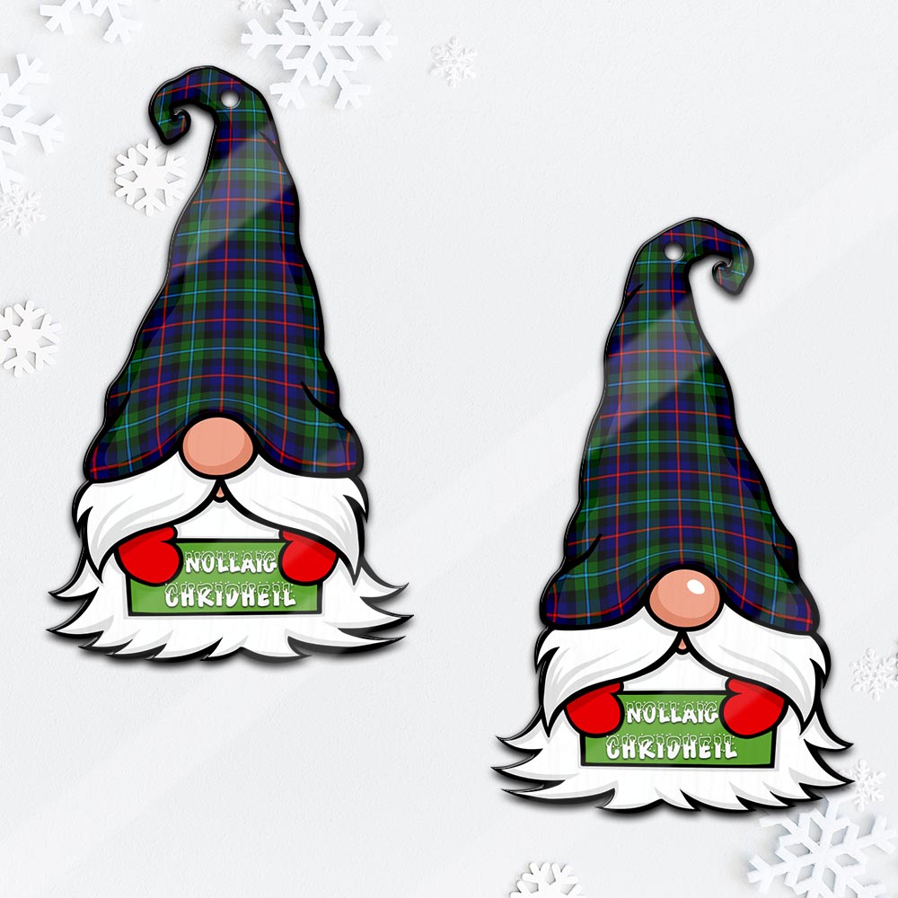 Campbell of Cawdor Modern Gnome Christmas Ornament with His Tartan Christmas Hat Mica Ornament - Tartanvibesclothing