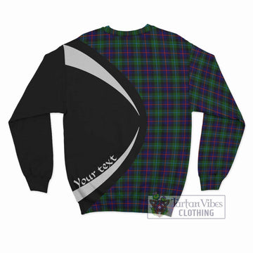 Campbell of Cawdor Modern Tartan Sweatshirt with Family Crest Circle Style