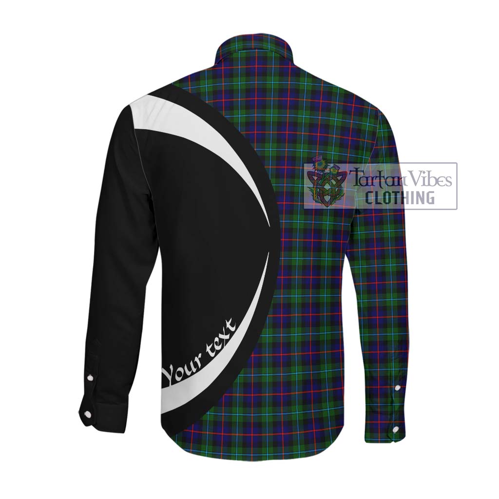 Tartan Vibes Clothing Campbell of Cawdor Modern Tartan Long Sleeve Button Up with Family Crest Circle Style