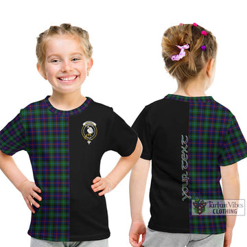 Campbell of Cawdor Modern Tartan Kid T-Shirt with Family Crest and Half Of Me Style