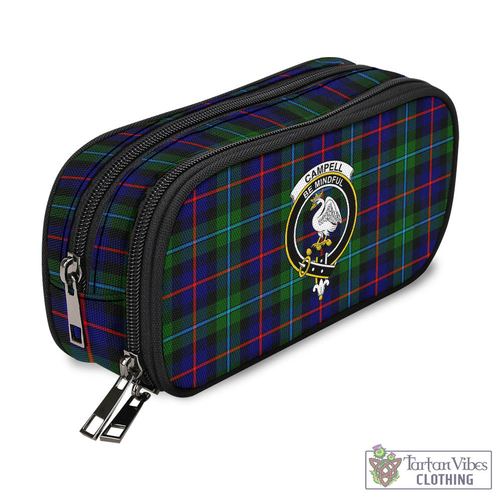 Tartan Vibes Clothing Campbell of Cawdor Modern Tartan Pen and Pencil Case with Family Crest