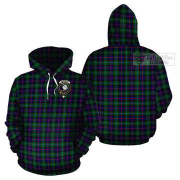 Campbell of Cawdor Modern Tartan Cotton Hoodie with Family Crest